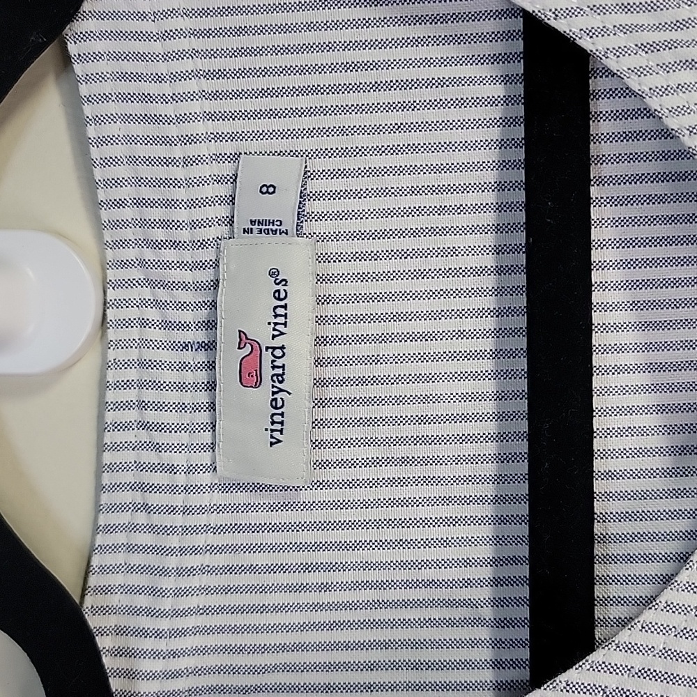 VINEYARD VINES COTTON STRIPED SLEEVELESS SZ 8 - Picture 3 of 11